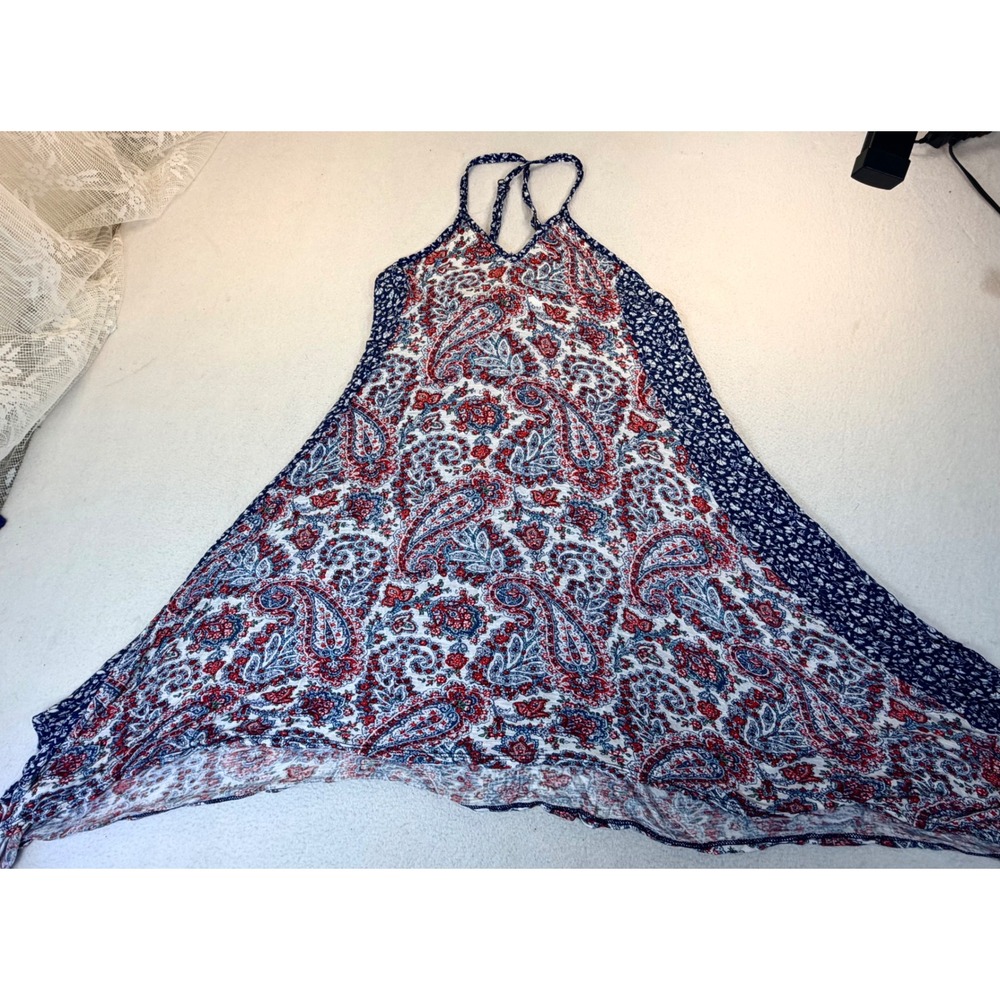 Lucky Brand T-Shirt Women S Blue Paisley Boho